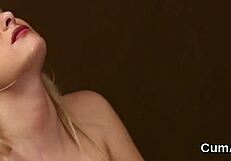 i watch this foxy stunner take a massive bukkake facial swallowing every drop pov style