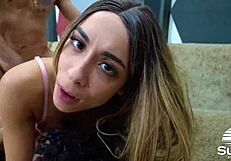 Cum in her ass then fuck without condom, guys!