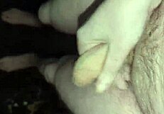 freezing solo monster cock jerk outdoors!