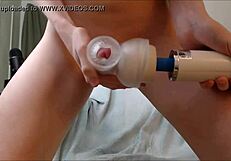 Sext teen tranny buzzes vibrator close-up to horny homemade orgasm bliss