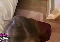 you fuck my chubby college girl next door creampie her in pov lingerie