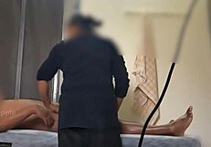 Thai massage babe sucks cock hard after happy ending tease turns into sloppy blowjob action!