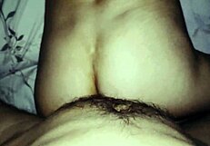 white stockings milf wife spreads ass for amateur pov anal assfucking with horny couple