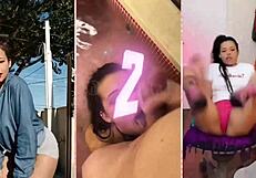 Espuleta rainha kicks loser's balls in majestic punheta show