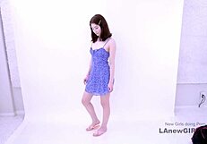 Lesbian stylist seduces straight brunette teen on sofa