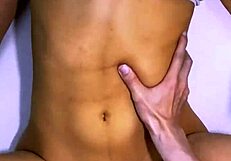 I shared a naughty laugh with stepdad's best friend in the kitchen before we kissed