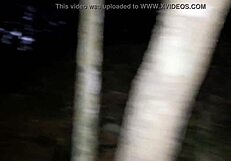 this amateur teen gives up her big ass in the woods at night for monster cock creampie