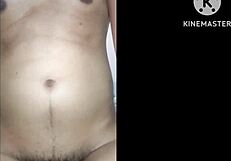 Thai milf watches close-up as sweaty guy pounds her bedroom tits hard