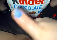 yo this kinky arabian snowwhite teen stuffs chocolate in her virgin pussy masturbating hard