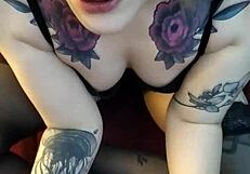 babe in stockings gives first homemade footjob pov cumshot