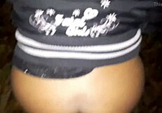 this amateur teen gives up her big ass in the woods at night for monster cock creampie