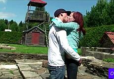 Jili and Sem's First Time Outdoor College Fuck with Natural Tits