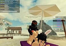 Roblox slut bends over for bbc doggystyle pounding