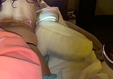 Shy Innocent Teen Stretches Tight Holes with Huge Dildos