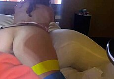 Shy Innocent Teen Stretches Tight Holes with Huge Dildos