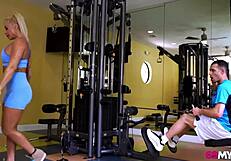 Robbin Banx Bends for Big Cock Doggy Before Milking Cumshot Ride