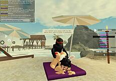 Roblox slut bends over for bbc doggystyle pounding