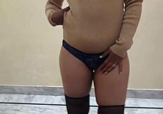 slim indian babe strips slow teasing her ass and tits to make you explode