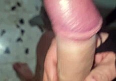 intense infinite handjob on monstrous cock unleashes massive cumshot with moans