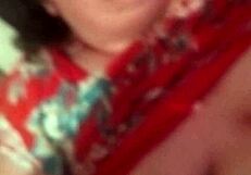 stepmom's curvy tits give johnny sloppy bedroom handjob