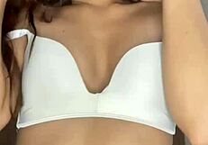 petite schoolgirl dances nude teasing her small tits body