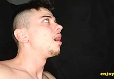 how do two wild asians lick Angelique Lapiedra's shaved pussy before threesome cum facial?!