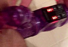 little friend lends her wet pussy a hand with dildo toys and hot cum play!