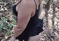 hot married slut fucks stranger hard in park outdoors!