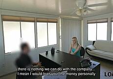 pretty blonde allie rae trades sissy pussy for loan cash