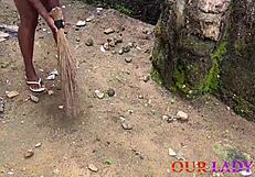 Naughty uganda girlfriend squirts on big black cock outdoor chair sex first naija visit