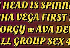 Naughty mentor Ava Devine teases with her curvy assets and skills