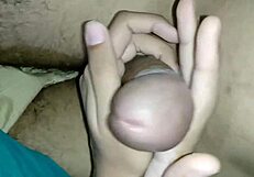 desi girlfriend fingers herself then massages my huge desi cock