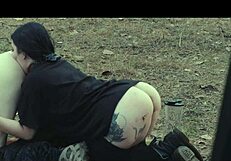 Picnic turns wild with ass eating piss and rough face fucking