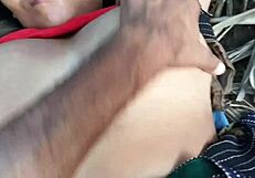 Desi step sister-in-law seduced and fucked outdoors near wedding in bridal dress