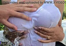 Max Betancur Fucks Athenea Rosse Hard in Public Car Wash