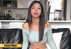 Homemade casting hides 18yo latina's big ass pounded pov doggystyle tight