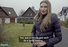 hot wife ditches husband's small dick for public agent's monster cock pounding outdoor pov