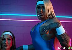 god i'm so horny watching these big tit lesbians scissor wet pussies ripping clothes tight dripping