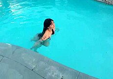 i watched that pool slut deepthroat my throbbing cock till cumshot on her tits