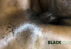 small booty ebony teen's tight hole hides massive cum load surprise