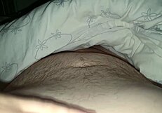 Chubby Amateur Flashes Curvy Ass and Masturbates Close Up After Waking