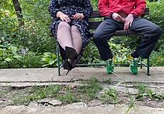 i explode thick cum all over mother-in-law's sexy high heels