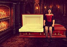 granny vampyra in vampire costume hints at her deep cocksucking cravings