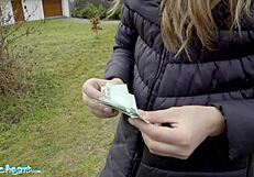 hot wife ditches husband's small dick for public agent's monster cock pounding outdoor pov