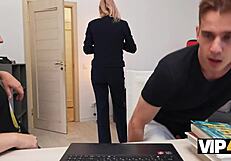 Milf Tutor Devours Two Dorm Boys' Cocks