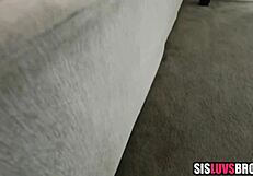 yoga first stepsis then deepthroat fuck and creampie she moans