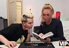 Milf Tutor Devours Two Dorm Boys' Cocks