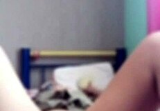 sis-in-law and i jerk off on secret video call almost caught