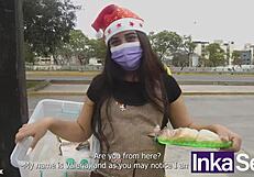 Stepsister feels Christmas meat gift ecstasy on eve