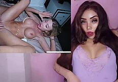 damn this beautiful french teen takes her first hot dp creampie threesome